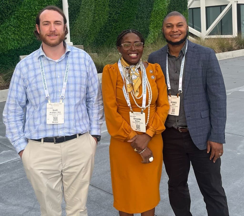 Scott Widmann, Esther Olaleye, and Kehinde Idowu together at APHA 2023